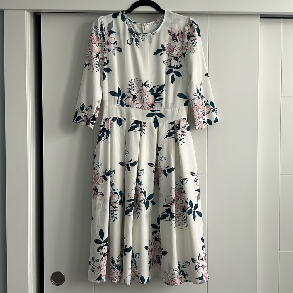 White Floral Dress